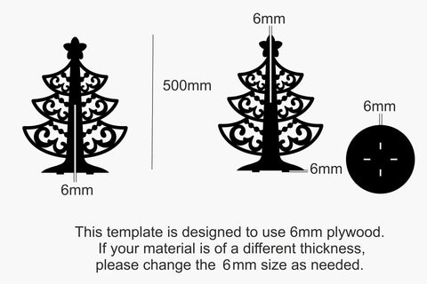 3D Christmas Tree SVG Laser Cutting Template Vector EPS, CDR SVG Yuliya 