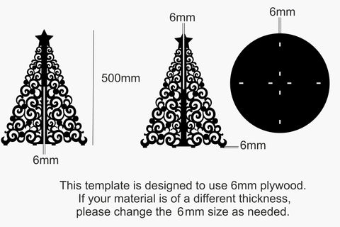 3D Christmas Tree SVG Laser Cutting Template Vector EPS, CDR SVG Yuliya 