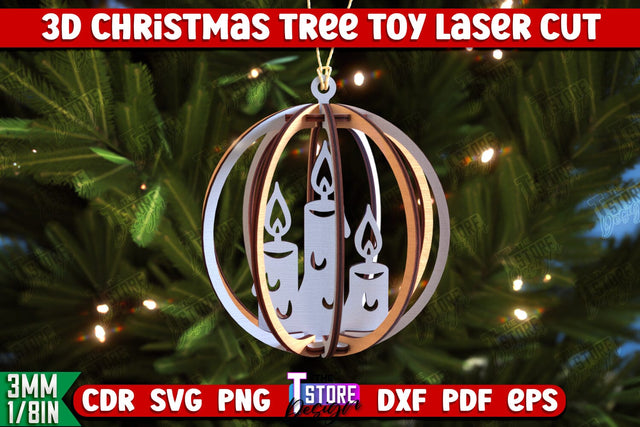 3D Christmas Tree Toy | Holiday Décor | New Year | Christmas Patterns | CNC File SVG The T Store Design 