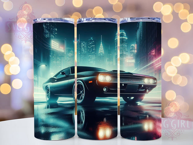3D Classic Muscle Car Tumbler Wrap, Classic Car Wrap, 20oz Tumbler Sublimation, Vintage Hot Rod Design, Retro Car Lover Tumbler, Racing Car Aesthetic, Fast Car Art Wrap Sublimation SvggirlplusArt 