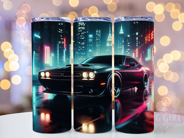 3D Classic Muscle Car Tumbler Wrap, Classic Car Wrap, 20oz Tumbler Sublimation, Vintage Hot Rod Design, Retro Car Lover Tumbler, Racing Car Aesthetic, Fast Car Art Wrap Sublimation SvggirlplusArt 