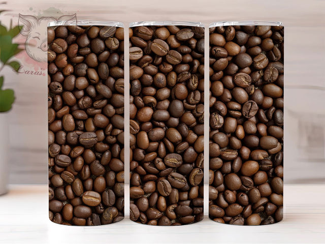 3D Coffee Bean Morning Brew Tumbler Wrap, Coffee Bean PNG, 20OZ Sublimation Design, Realistic Coffee Wrap, Barista Cup Art, Coffee Lover Tumbler, Morning Brew Wrap Sublimation Lara' s Designs 