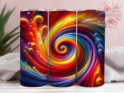 3D Colorful Abstract Tumbler, Colorful Theme, Artistic Style, Modern Design, Bold Pattern, 20Oz Tumbler, Sublimation Wrap Sublimation Li Zamperini 