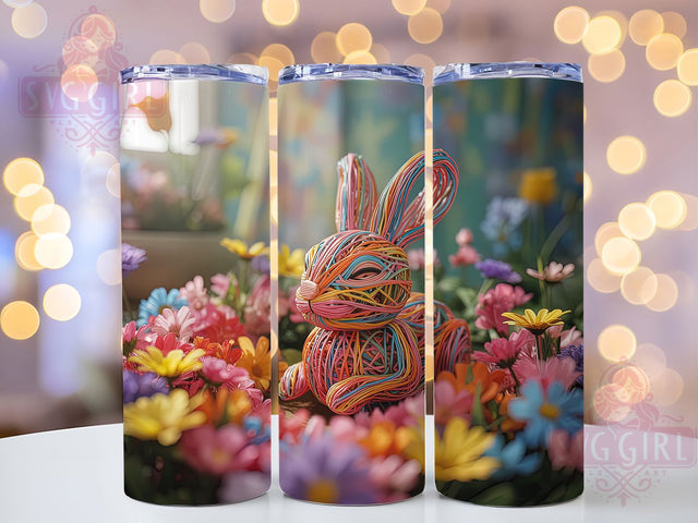 3D Colorful Easter Bunny Tumbler, Colorful Bunny Tumbler, Cute Easter Wrap, Festive Bunny Wrap, Spring Bunny Wrap, Sublimation Design, Trendy Gift Idea Sublimation SvggirlplusArt 