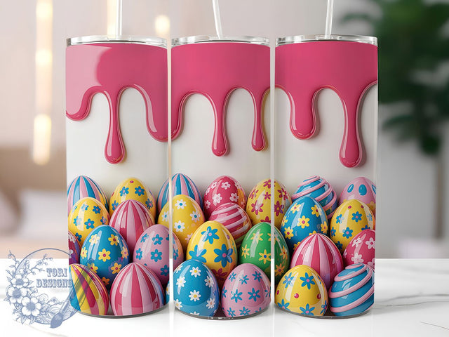 3D Colorful Easter Egg Tumbler, Seamless Egg Tumbler, Colorful Easter Wrap, Festive Egg Wrap, Cute Easter Wrap, Sublimation Design, Trendy Gift Idea Sublimation ToriDesigns 