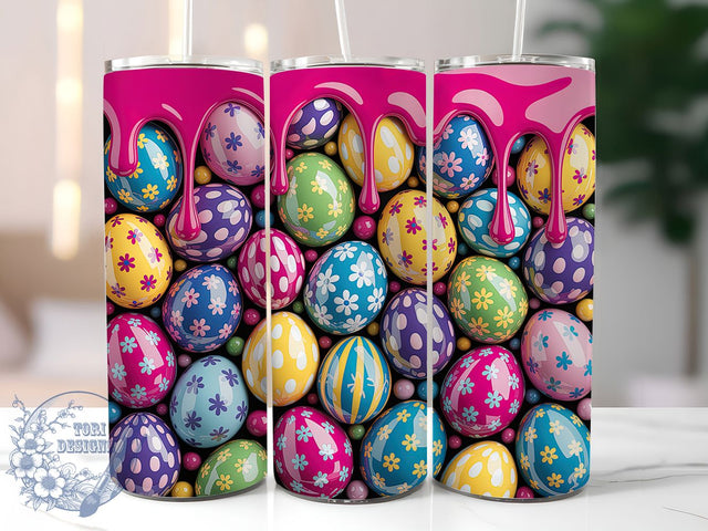 3D Colorful Easter Egg Tumbler, Seamless Egg Tumbler, Colorful Easter Wrap, Festive Egg Wrap, Cute Easter Wrap, Sublimation Design, Trendy Gift Idea Sublimation ToriDesigns 