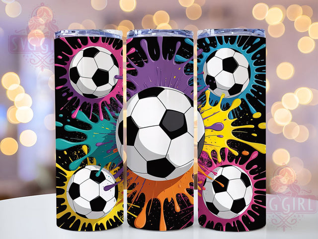 3D Colorful Soccer Ball Tumbler Wrap, Colorful Soccer Png, Soccer Sublimation Design, 20oz Skinny Tumbler, 3D Tumbler Design, Sports Tumbler Png, Soccer Ball Png Sublimation SvggirlplusArt 