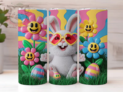 3D Coquette Easter Bunny Tumbler, 3D Bunny Tumbler, Cute Easter Bunny Wrap, Spring Bunny Wrap, Stylish 20oz Wrap, Sublimation Design, Trendy Gift Idea Sublimation Lara' s Designs 