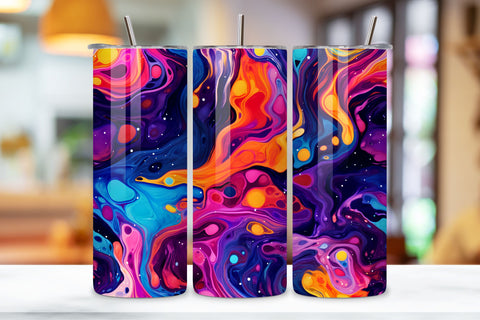 3D Cosmic Explosion Tumbler Wrap | 20 oz Skinny Tumbler Wrap Sublimation FloridPrintables 