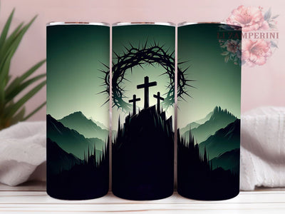 3D Crown of Thorns Cross Tumbler, Crown of Thorns Tumbler, Rustic Christian Wrap, Stylish 20oz Wrap, Sublimation Design, Trendy Gift Idea, Inspirational Faith Tumbler Sublimation Li Zamperini 