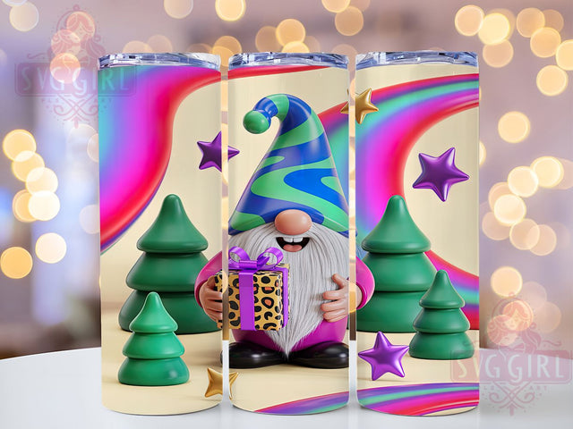 3D Cute Christmas Gnome Tumbler, Xmas Gnome Sublimation Design, Festive Gnome Art, 20oz Holiday Tumbler, Whimsical Gnome Mug, Stylish Christmas Cup, Adorable Xmas Wrap Sublimation SvggirlplusArt 