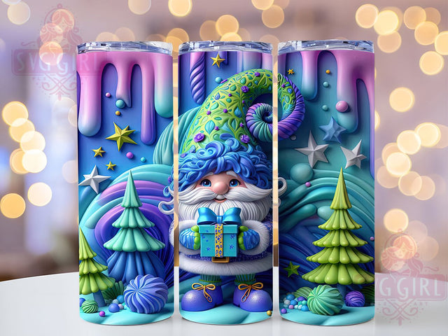 3D Cute Christmas Gnome Tumbler, Xmas Gnome Sublimation Design, Festive Gnome Art, 20oz Holiday Tumbler, Whimsical Gnome Mug, Stylish Christmas Cup, Adorable Xmas Wrap Sublimation SvggirlplusArt 