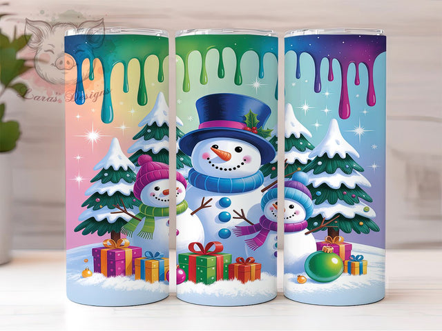 3D Cute Christmas Snowman Tumbler, Christmas Snowman Wrap, Holiday Snowman Sublimation, 20oz Snowman Tumbler, Festive Snowman Art, Seasonal Snowman Mug, Whimsical Christmas Cup Sublimation Lara' s Designs 