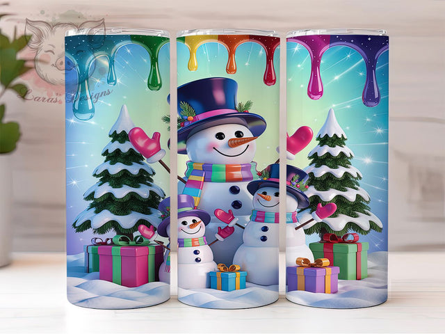 3D Cute Christmas Snowman Tumbler, Christmas Snowman Wrap, Holiday Snowman Sublimation, 20oz Snowman Tumbler, Festive Snowman Art, Seasonal Snowman Mug, Whimsical Christmas Cup Sublimation Lara' s Designs 