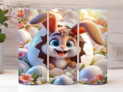 3D Cute Easter Bunny Tumbler, Easter Bunny Tumbler, Cute Bunny Wrap, Stylish 20oz Wrap, Sublimation Design, Trendy Gift Idea, Inspirational Easter Tumbler Sublimation Lara' s Designs 