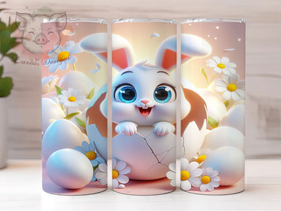 3D Cute Easter Bunny Tumbler, Easter Bunny Tumbler, Cute Bunny Wrap, Stylish 20oz Wrap, Sublimation Design, Trendy Gift Idea, Inspirational Easter Tumbler Sublimation Lara' s Designs 