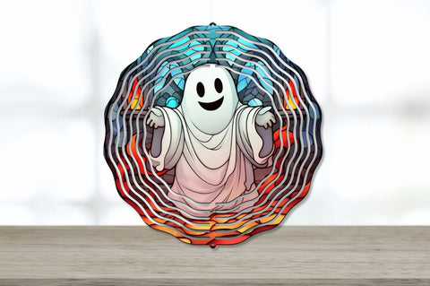 3D Cute Ghost Burning Wind Spinner Sublimation Regulrcrative 