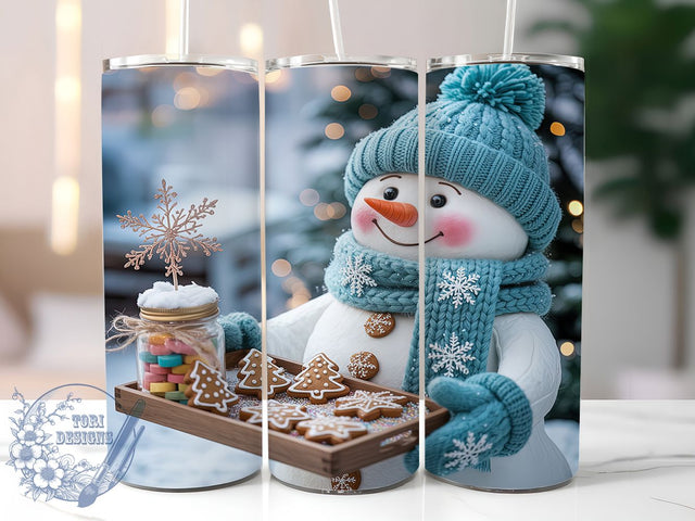 3D Cute Snowman Christmas Tumbler, Cute Christmas Wrap, Festive Holiday Sublimation Design, Adorable Snowman Cup, 20Oz Skinny Tumbler Wrap, Jolly Christmas Mug, Whimsical Winter Design Sublimation ToriDesigns 