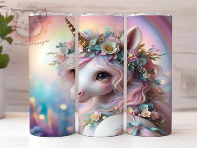 3D Cute Unicorn 20oz Tumbler, 3D Unicorn Design, 20oz Tumbler Sublimation, Unicorn PNG Wrap, Magical Cup Design, 3D Tumbler Wrap, Digital Unicorn Sublimation Sublimation Lara' s Designs 