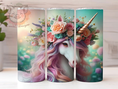 3D Cute Unicorn 20oz Tumbler, 3D Unicorn Design, 20oz Tumbler Sublimation, Unicorn PNG Wrap, Magical Cup Design, 3D Tumbler Wrap, Digital Unicorn Sublimation Sublimation Lara' s Designs 