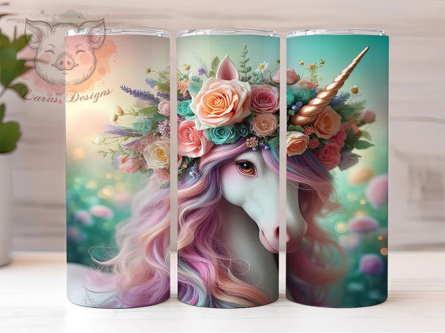 3D Cute Unicorn 20oz Tumbler, 3D Unicorn Design, 20oz Tumbler Sublimation, Unicorn PNG Wrap, Magical Cup Design, 3D Tumbler Wrap, Digital Unicorn Sublimation Sublimation Lara' s Designs 