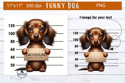 3d dachshund dog clipart | Funny dog illustration Sublimation Olga Boat Design 