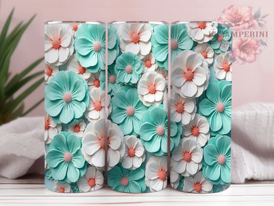 3D Daisies 20oz Pastel Spring Floral Tumbler Wrap, Seamless Daisy Tumbler, Spring Flowers Sublimation, Pastel Daisy 20oz Wrap, Watercolor Floral Tumbler, Elegant Daisy Design Sublimation Li Zamperini 