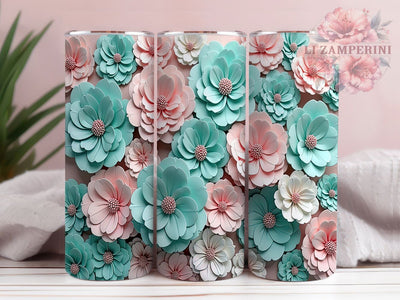 3D Daisies 20oz Pastel Spring Floral Tumbler Wrap, Seamless Daisy Tumbler, Spring Flowers Sublimation, Pastel Daisy 20oz Wrap, Watercolor Floral Tumbler, Elegant Daisy Design Sublimation Li Zamperini 