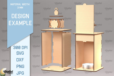 3D Decorative Lantern SVG. Candle Holder Laser Cut SVG Evgenyia Guschina 