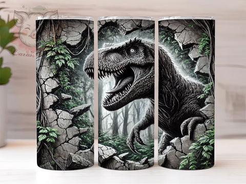 3D Dinosaur Kids 20oz Tumbler Wrap, 3D Dinosaur, Dinosaur Sublimation, 20oz Tumbler, Dinosaur Lover Gift, Kids Tumbler, Dino Tumbler Sublimation Lara' s Designs 