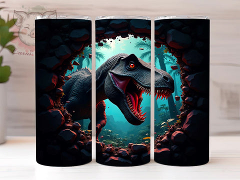 3D Dinosaur Kids 20oz Tumbler Wrap, 3D Dinosaur, Dinosaur Sublimation, 20oz Tumbler, Dinosaur Lover Gift, Kids Tumbler, Dino Tumbler Sublimation Lara' s Designs 