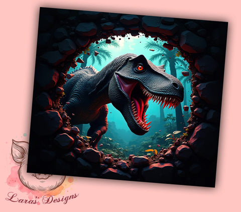 3D Dinosaur Kids 20oz Tumbler Wrap, 3D Dinosaur, Dinosaur Sublimation, 20oz Tumbler, Dinosaur Lover Gift, Kids Tumbler, Dino Tumbler Sublimation Lara' s Designs 