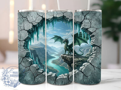 3D Dragon Canyon 20oz Tumbler, 3D Dragon, Dragon Canyon, Dragon Tumbler, 20oz Tumbler, Canyon Tumbler, 3D Tumbler, Tumbler Wrap Sublimation ToriDesigns 