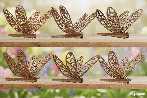 3D Dragonflies Laser Cut Bundle SVG SvgOcean 
