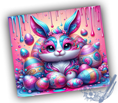 3D Easter Bunny Tumbler Wrap, Rabbit Hole Design, Egg Easter Sublimation Wrap, 20oz Tumbler Template, Digital Download Tumbler, Cute Bunny Art, Easter Drinkware, Whimsical Rabbit Design Sublimation ToriDesigns 