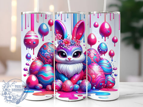 3D Easter Bunny Tumbler Wrap, Rabbit Hole Design, Egg Easter Sublimation Wrap, 20oz Tumbler Template, Digital Download Tumbler, Cute Bunny Art, Easter Drinkware, Whimsical Rabbit Design Sublimation ToriDesigns 
