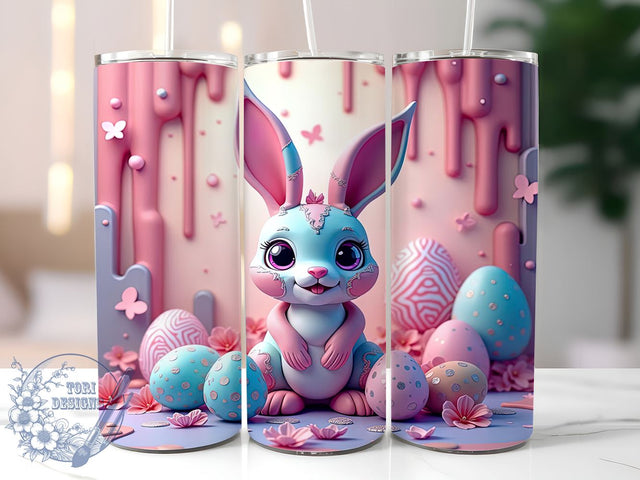 3D Easter Bunny Tumbler Wrap, Rabbit Hole Design, Egg Easter Sublimation Wrap, 20oz Tumbler Template, Digital Download Tumbler, Cute Bunny Art, Easter Drinkware, Whimsical Rabbit Design Sublimation ToriDesigns 