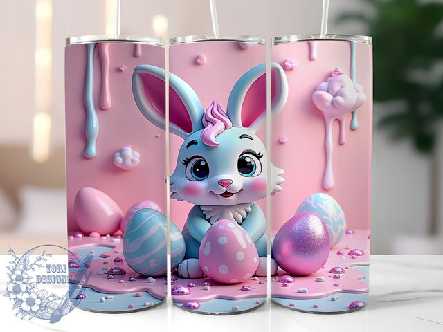 3D Easter Bunny Tumbler Wrap, Rabbit Hole Design, Egg Easter Sublimation Wrap, 20oz Tumbler Template, Digital Download Tumbler, Cute Bunny Art, Easter Drinkware, Whimsical Rabbit Design Sublimation ToriDesigns 