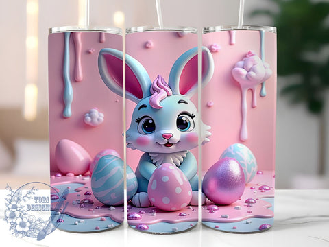 3D Easter Bunny Tumbler Wrap, Rabbit Hole Design, Egg Easter Sublimation Wrap, 20oz Tumbler Template, Digital Download Tumbler, Cute Bunny Art, Easter Drinkware, Whimsical Rabbit Design Sublimation ToriDesigns 
