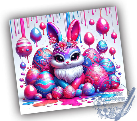 3D Easter Bunny Tumbler Wrap, Rabbit Hole Design, Egg Easter Sublimation Wrap, 20oz Tumbler Template, Digital Download Tumbler, Cute Bunny Art, Easter Drinkware, Whimsical Rabbit Design Sublimation ToriDesigns 