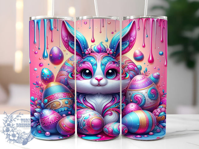 3D Easter Bunny Tumbler Wrap, Rabbit Hole Design, Egg Easter Sublimation Wrap, 20oz Tumbler Template, Digital Download Tumbler, Cute Bunny Art, Easter Drinkware, Whimsical Rabbit Design Sublimation ToriDesigns 