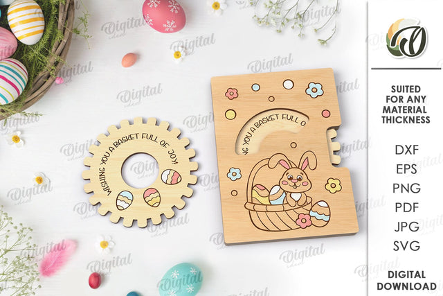 3D Easter Card Laser Cut. Easter Greeting Card SVG SVG Evgenyia Guschina 