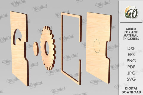 3D Easter Card Laser Cut. Easter Greeting Card SVG SVG Evgenyia Guschina 