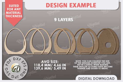 3D Easter Decor Laser Cut Bundle. Easter Eggs. Spring Desigs SVG Evgenyia Guschina 