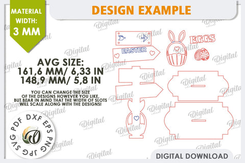 3D Easter Decor Laser Cut. Easter Stand. Easter Sign SVG SVG Evgenyia Guschina 