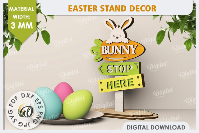 3D Easter Decor Laser Cut. Easter Stand. Easter Sign SVG SVG Evgenyia Guschina 