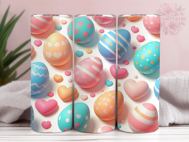 3D Easter Egg 20oz Tumbler Wrap PNG, Straight & Tapered Tumbler Wrap, Happy Easter Tumbler Wrap, Instant Digital Download Sublimation Li Zamperini 