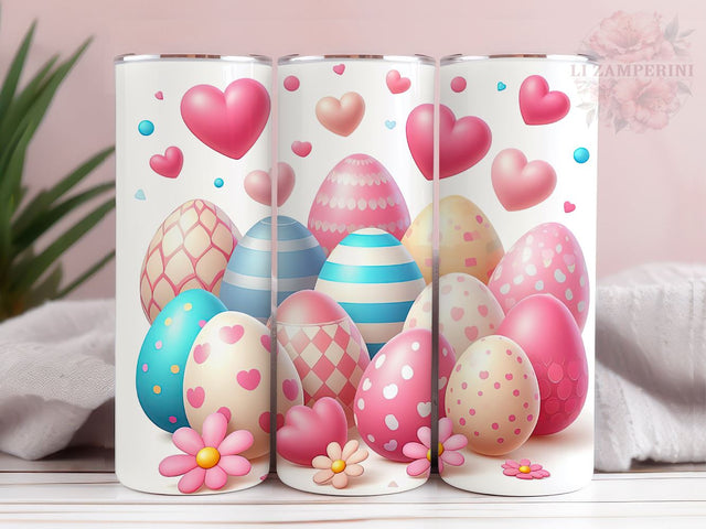 3D Easter Egg 20oz Tumbler Wrap PNG, Straight & Tapered Tumbler Wrap, Happy Easter Tumbler Wrap, Instant Digital Download Sublimation Li Zamperini 