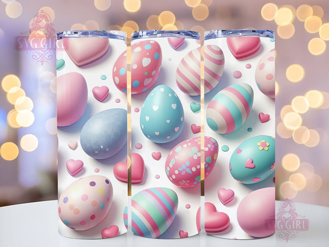 3D Easter Egg 20oz Tumbler Wrap Sublimation Design, Straight Tapered Tumbler Wrap, Happy Easter Tumbler Png, Instant Digital Download Sublimation SvggirlplusArt 