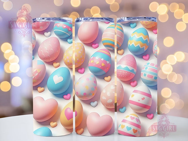 3D Easter Egg 20oz Tumbler Wrap Sublimation Design, Straight Tapered Tumbler Wrap, Happy Easter Tumbler Png, Instant Digital Download Sublimation SvggirlplusArt 